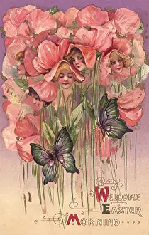 Hover: Pink Flowers, Faces