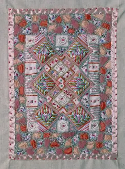 Jazzy: Pink Patchwork embroidery