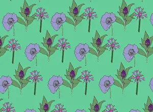 Tess Hines Designs: Pink and purple floral pattern