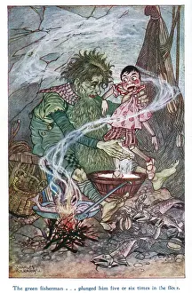 Pinocchio: Pinocchio -- with the green fisherman