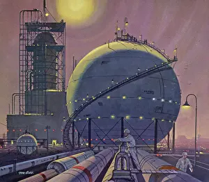 Atop: Pipelines and Huge Tank