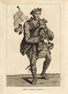 Claymore: Piper of a Highland Regiment, 17th century
