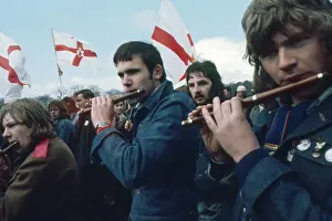 Pipers: Pipers in denim, Northern Ireland