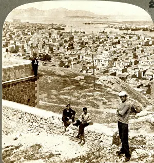 Stereo: Piraeus, port of Athens looking west towards Salamis