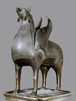 Gryphon: Pisa griffin. 10th-11th c. Work from the Fatimid