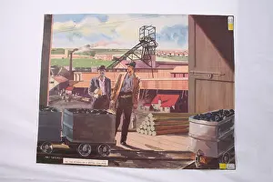 2466: Pit head of British coal mine, working mine