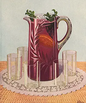 Juice: Pitcher with Glasses