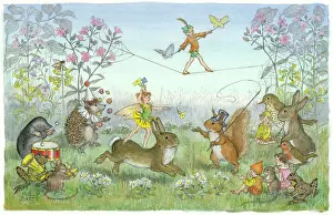 Ringmaster: Pixie Circus - with squirrel ringmaster, fairies