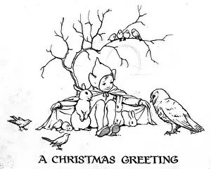 Pointy: Pixie sheltering rabbits under his cloak