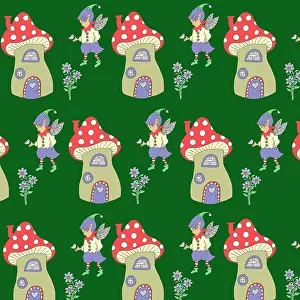 Toadstool: Pixies and Toadstools repeating pattern