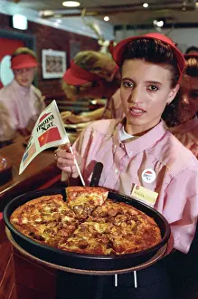 Pizza: Pizza Hut restaurant, 1990