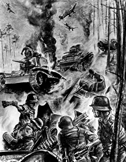 Stopped: PK drawing as an anti-Soviet propaganda, 1941