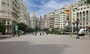 Modernista: Placa de l'Ajuntament, Valencia, Spain