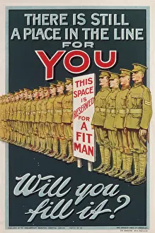 World War One: PLACE IN THE LINE POSTER