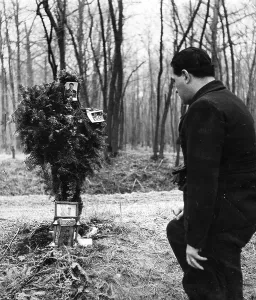 Kneels: The place of the murder of Corneliu Zeles Codreanu in Romani