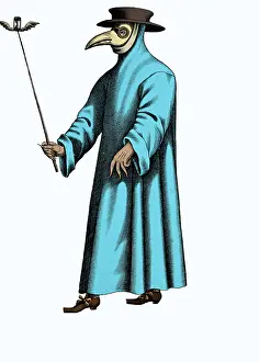 Hooded: Plague Doctor, 17th Century