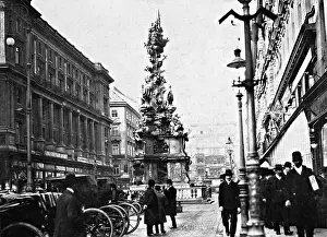 Graben: Plague pillar, on the Graben in Vienna, 1909