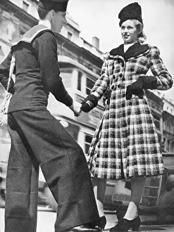 The Nancy Sandys Walker Collection (magazine Scans): Plaid coat by Worth