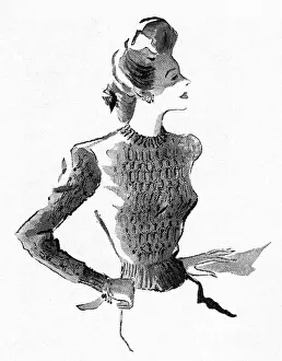 Homemade: Plaited cable pullover, circa 1941