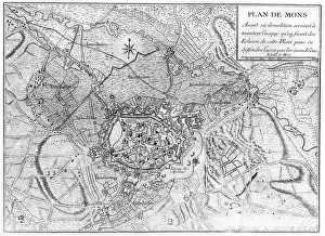 Ins. Of Civil Engineers: Plan of 18th centurary Mons, Belgium