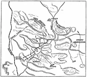 Elandslaagte: Plan of the Battle of Elandslaagte. Boer