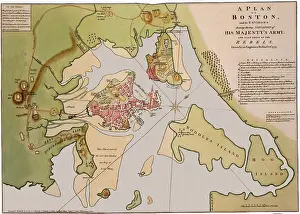 Environs: Plan of Battle Lines of Boston - 1776