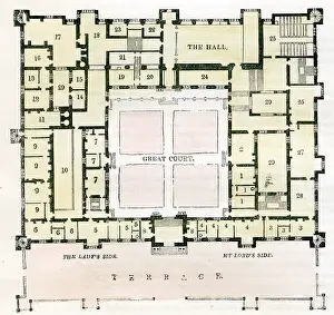 Buckhurst: Plan of Buckhurst House, Sussex