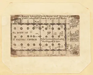 Stationers: Plan of the crypt in St. Paul's Cathedral, London