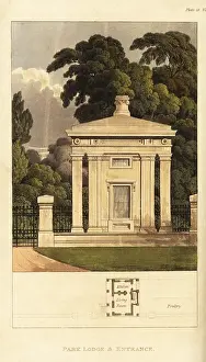 Repository: Plan and elevation for a Park Lodge and Entrance