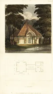 Hothouse: Plan and elevation for a Regency dairy