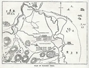 Flodden: Plan of Flodden Field, Battle of Flodden, 1513
