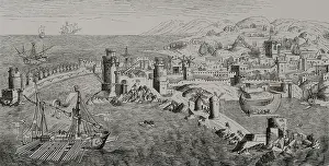 Aegean: Plan of the Island of Rhodes in the 15th century