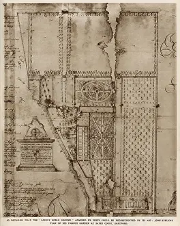 Plan of John Evelyn's garden