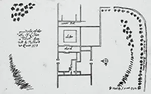 Precincts: Plan of Lesnes Abbey precincts