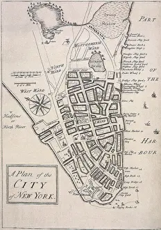 1740: Plan of New York City about 1740