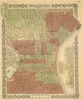 Colton: Plan of Philadelphia 1865