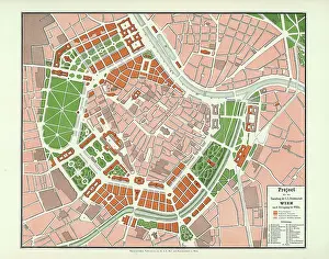 Ringstrasse: Plan for the Ringstasse by Eduard van der Null