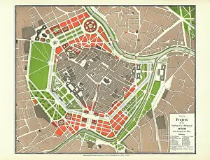 Ringstrasse: Plan for the Ringstrasse by Martion Kink
