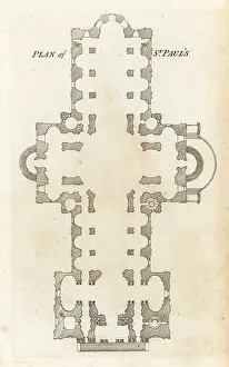 Quire: Plan of St. Paul's Cathedral, London