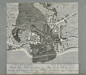 Eruptions: Plan of the Torre del Greco destroyed by eruption of 1794