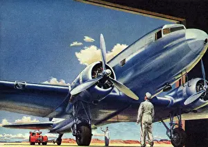 Brindle: Plane Entering Hangar