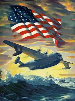 Nationalistic: Plane Over Sea, Flag