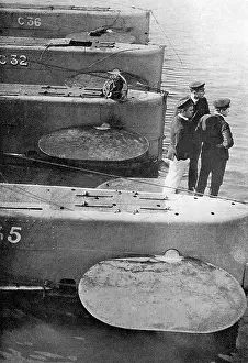 Rudders: Planes of a British submarine, WW1