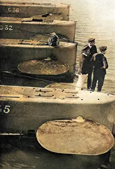 Rudders: Planes of a British submarine, WW1