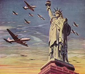 Icons: Planes fly by Statue of Liberty