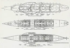 Floors: Plans of The Leviathan later Great Eastern 1855
