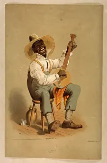 C1875: Plantation banjo player