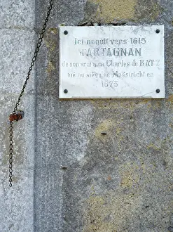 Gascony: Plaque, Chateau de Castelmore, Lupiac, Gers, Occitania