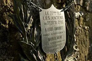 Victories: A plaque in the church just below the memorial