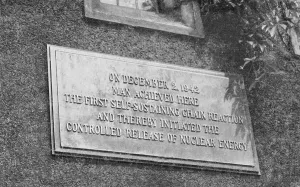 Stagg: Plaque Commemorating First Self-Sustaining Chain Reaction